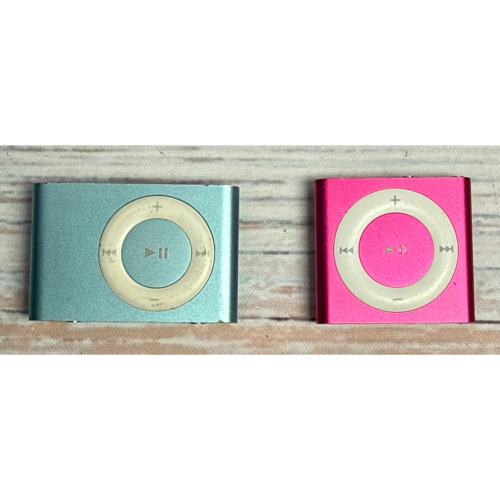Apple iPod Shuffle Lot 2nd Gen Blue 4th Gen Pink MP3 Music Players -
Untested